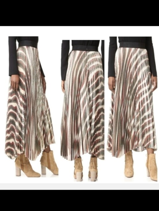 Alice + Olivia Dresses & Skirts - Alice + Olivia Maura Silk Sunburst Pleated Skirt  Size 0